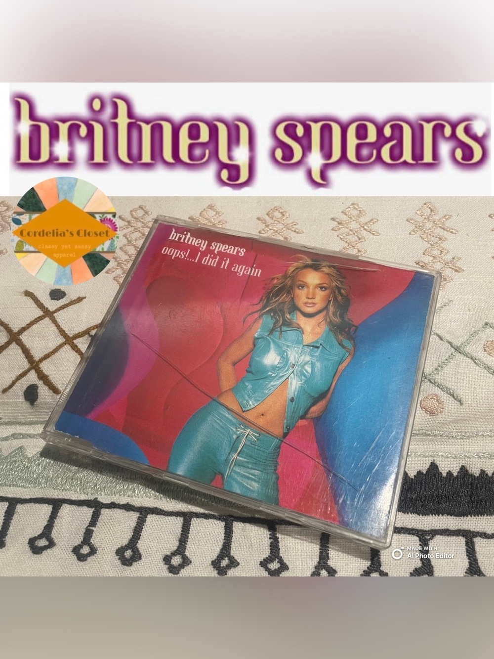 VINTAGE 2000 Britney Spears Oops!... I Did It Again CD Pop Single